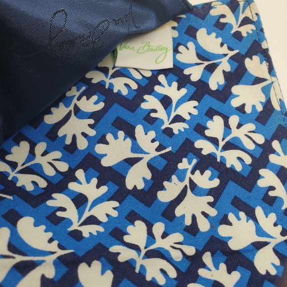 Vera Bradley Blue Multi Floral Bi-Folded Wallet - Picture 6 of 7